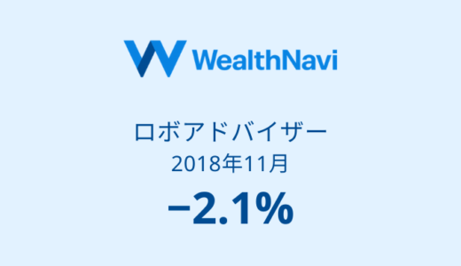 【ウェルスナビ運用実績】半年目は－2.1%！最大3万円をもらえるキャンペーン中（2018年11月）