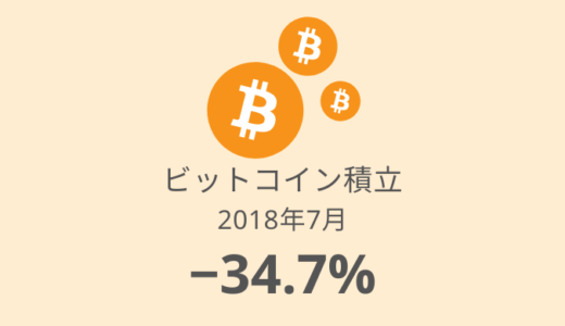 【ビットコイン積立 運用実績】半年続けた結果、マイナス34.7%（2018年7月）