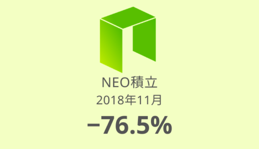 【NEO積立 運用実績】3か月目は－76.5%！ボラリティ高すぎ…（2018年11月）