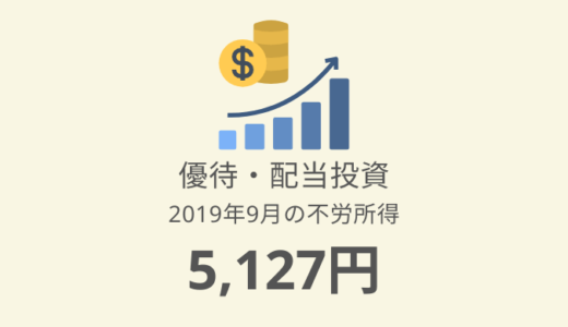 【株主優待・配当金生活】2019年9月の収入は5,127円！シダックスからジュースを貰ったよ